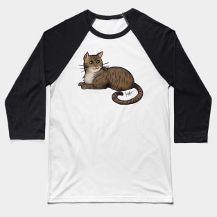 Cat - American Shorthair - Brown Tabby Baseball T-Shirt